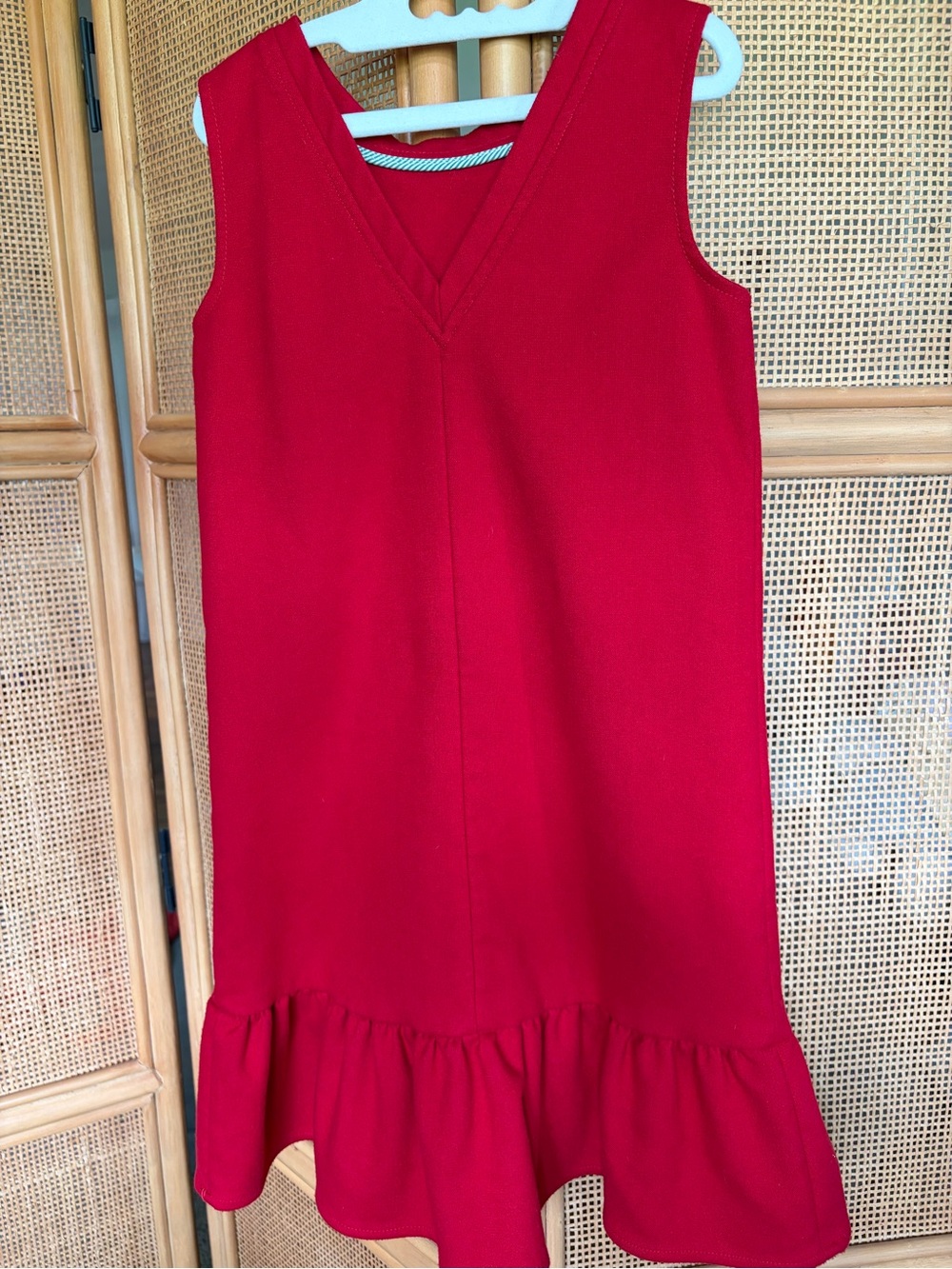 Vineyard Vines Little Girl Ruffle Hem Dress Size S 7-8 Preppy Americana - Picture 6 of 10